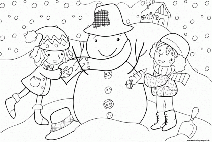 Winter coloring pages for kids