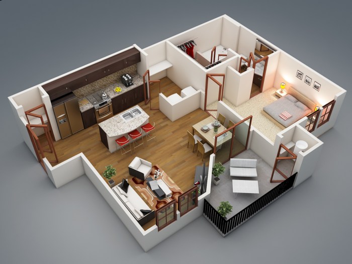 Modern one bedroom house design