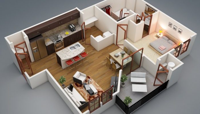 One bedroom flat interior design