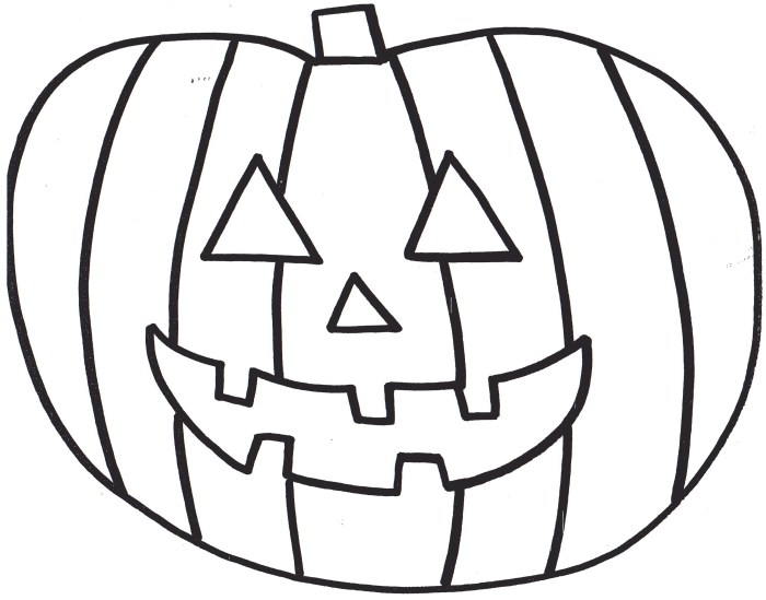 Kids pumpkin coloring page