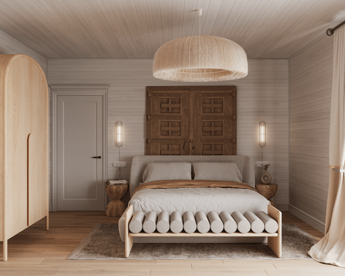 Country master bedroom design