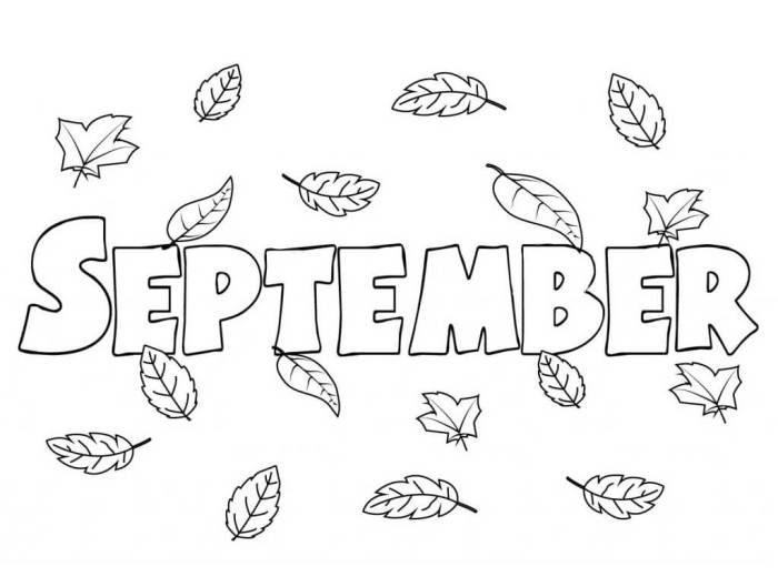 Free september coloring pages for kids