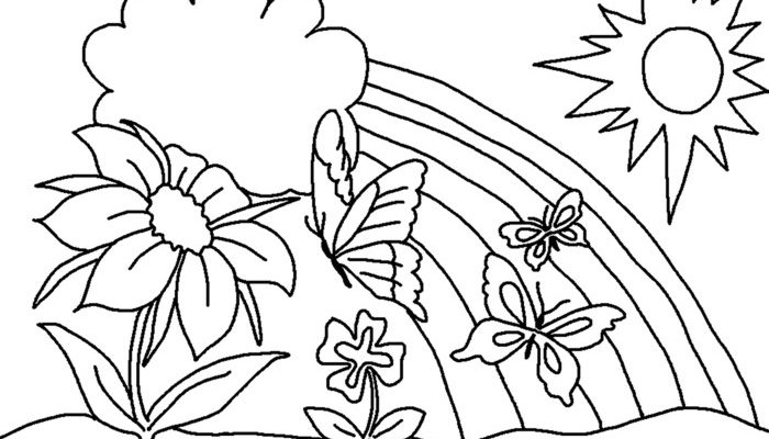 Flower coloring sheets for kids