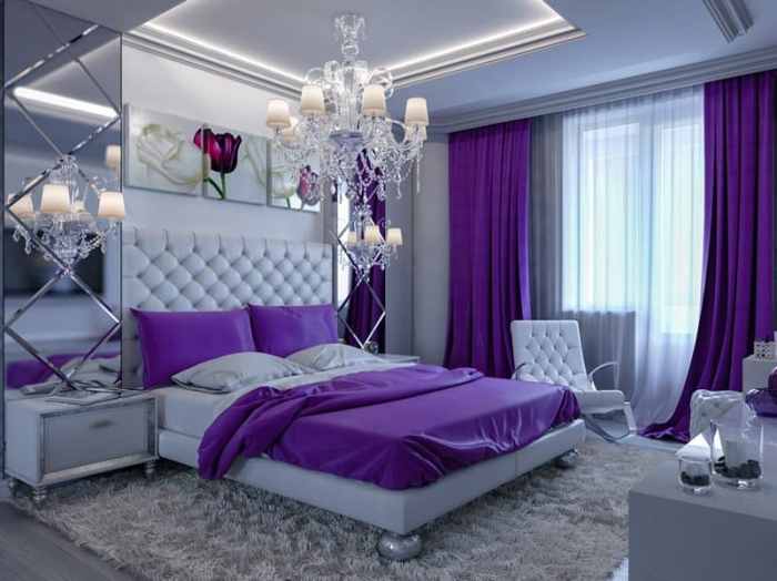 Light purple bedroom design