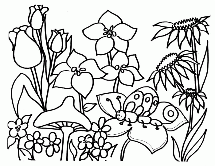 Coloring pages for spring for kids