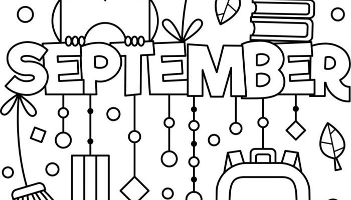 Free september coloring pages for kids