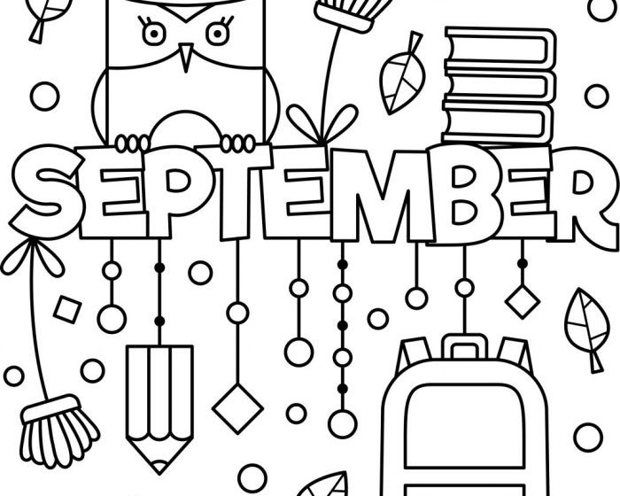 Free september coloring pages for kids